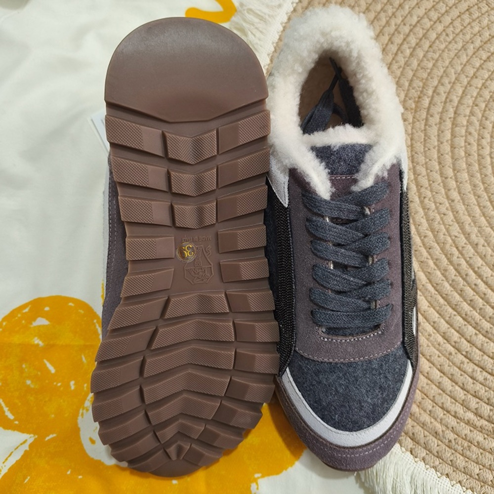 Brunello Cucinelli Wool-Lined Sneakers - Picture 6 of 8